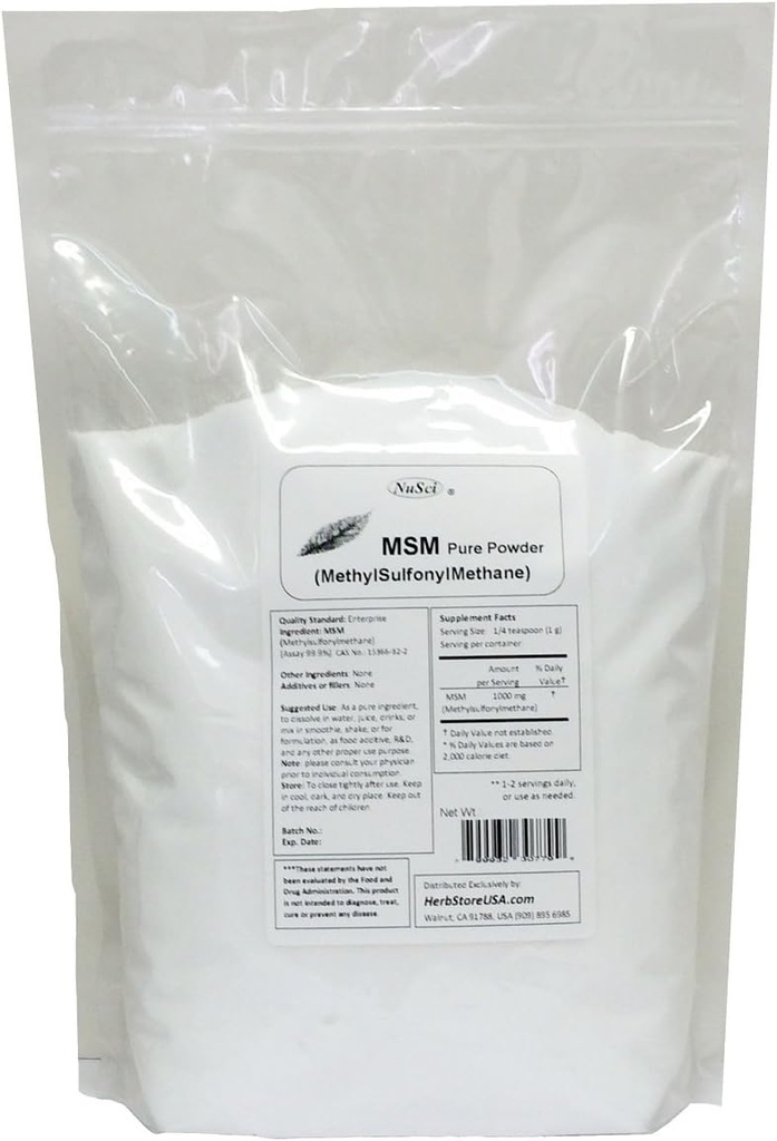 MSM (metilsulfonilmetano) Polvere pura (4000 grammi (8.8 lb)