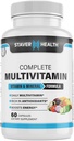 Complete Multivitamin Capsules for Men & Women - 60 Count - 30 Servings - 1 Month Supply