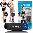 FreezeSleeve Ice & Heat Therapy compressione manica- riutilizzabile, flessibile Gel Hot/Cold Pack, 360 copertura per ginocchio, gomito, caviglia, nero di polso, X-Small