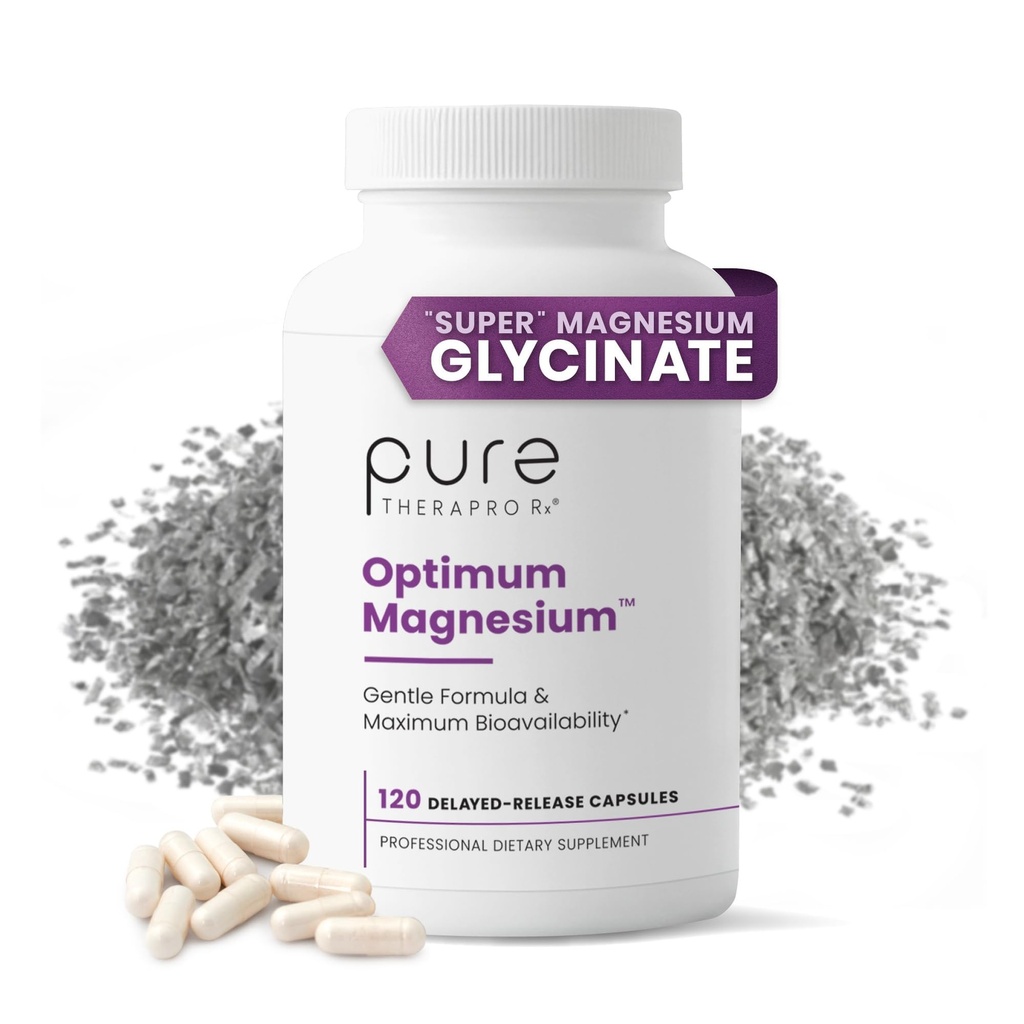Pure TheraPro Rx Optimum Magnesium Lysinate Glycinate & Di-Magnesium Malate, Made in USA | 2 mesi di alimentazione | Chelated for Maximum Absorption, Supports Bone Health & Energy, Non-GMO