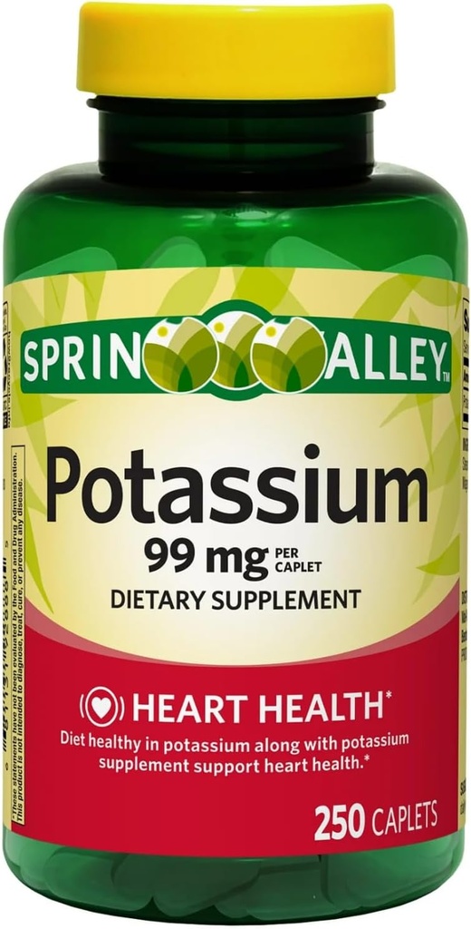Capelli supplemento di salute del cuore di potassio, 99 mg, 250 conteggio (pacchetto di 1)
