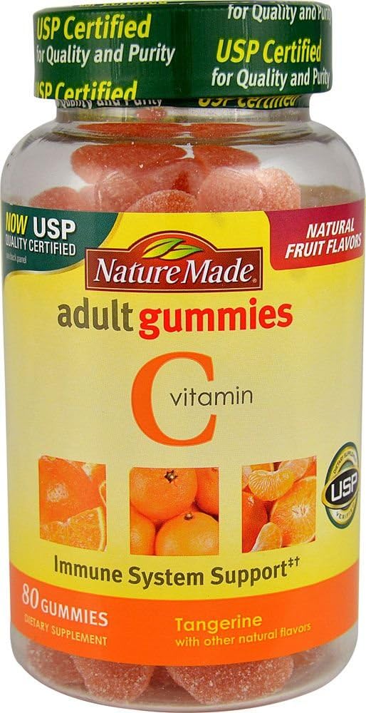 Natura fatta Vitamina C Adult Gummies, Tangerine 80 ea (Pack of 4)