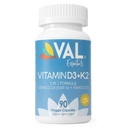VAL Vitamina D3 + K2 (MK-7) 5000 IU & 90 mcg – Bone & Heart Health Support – Alta potenza, Non OGM, Facile da ingoiare – 90 capsule vegane – D3 K2 Supplemento Made in USA