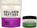 Peptidi di collagene & oltre i verdi | Capelli, Pelle, Unghie e Supporto congiunto + Boost immunitario, Detox, & Energy