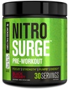 Jacked Factory NITROSURGE Pre Workout Supplement - Energia senza fine, Gains di resistenza istantanea, Clear Focus e pompe intenzionali - NO Booster & Potente Preworkout Energy Powder - 30 Serve, Ciliegia nera
