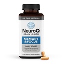 NeuroQ Memory & Focus | Formulato da Neurologo Dr. Dale Bredesen | Indirizzi Tutte le 4 cause di declina cognitiva | Ginkgo Biloba, Phosphatidylserine, Gotu Kola, Caffè Frutta, Turmeric & Propolis