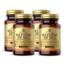 Solgar Yeast-Free Selenium 100 mcg - 100 compresse, Confezione da 4 - Supporta la salute del sistema immunitario e antiossidante - Non OGM, senza glutine, senza latticini, Kosher - 400 Total Servings