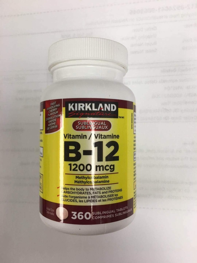 Vitamina B12, 1200mcg, 360 compresse