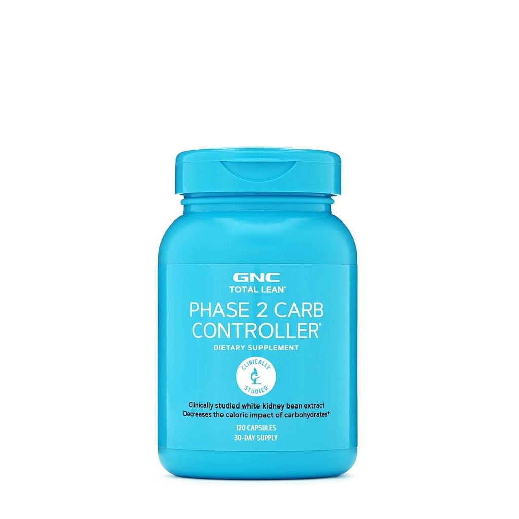 GNC Total Lean Phase 2 Controller Carb, Diminuisce l'impatto di Calorie da carboidrati, 120 capsule