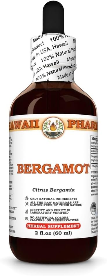 Estratto di Bergamotto, Tintura per bilanciamento lipidico, Supporti Clarity cognitiva, Facilità Joint Discomfort, Benessere naturale - 2 fl.oz