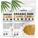Earth Circle Organics Camu Camu Polvere – Polvere cruda organica di bacche con vitamina C & Antiossidanti naturali – Vegan, Kosher, Superfood non OGM per Immunity & Energy – 3oz (Pack of 2)
