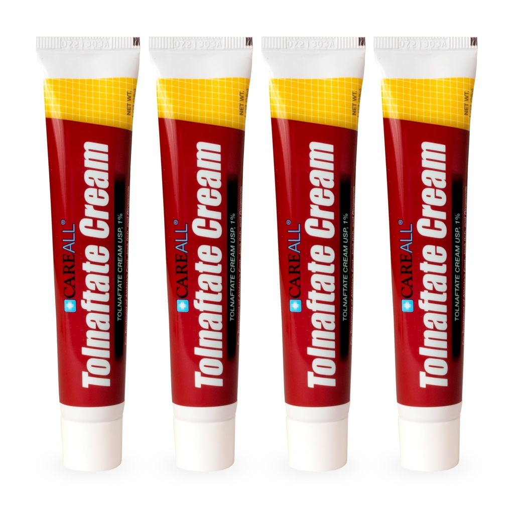 CareAll Tolnaftate Cream USP 1%, 1.0 oz. Tube (4 Pack), Efficace trattamento antimicotico e Itch Relief per Athlete’s Foot, Jock Itch, Ringworm, Confronta con il marchio leader