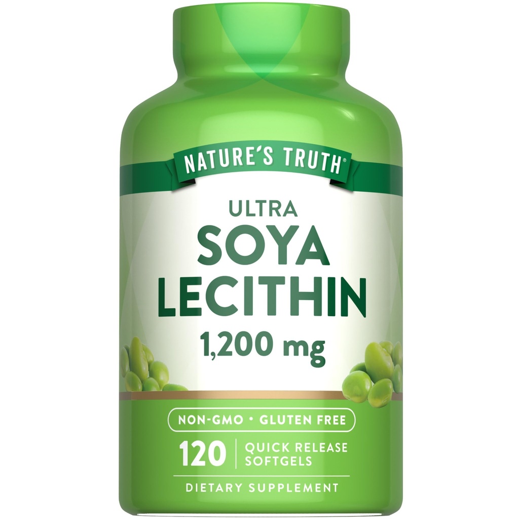 Nature's Truth Ultra Soy Lecithin 1200 mg | 120 Softgels | Non OGM, Gluten Free Supplement