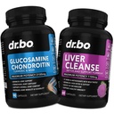 Glucosamina Chondroitin MSM Turmeric & Liver Cleanse Detox - Joint Health Supplement Knee Bone Joints, Liver Cleanse Detox Support - Joint Support Pills Glucosamine Sulfate Capsule Joints Integratori