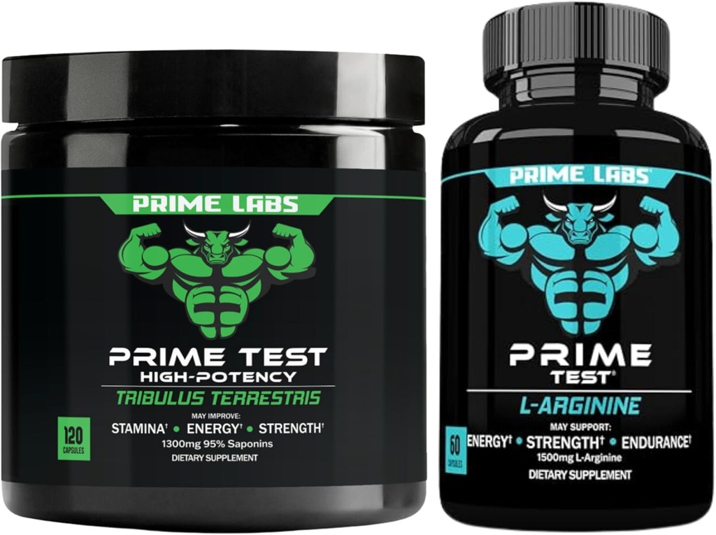 Prime Labs Tribulus Terrestris (120 ct) + L Arginina Nitric Oxide (60 ct)