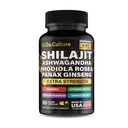 Shilajit Ashwagandha Rhodiola Rosea Panax Ginseng - per uomini e donne - capsule Shilajit - 60 capsule di verdure