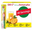 T&D Oxi C 1000 mg Vitamin C - 40 Vegan Drink Effervescent Tablets - Arancione Flavor - Made in Germany