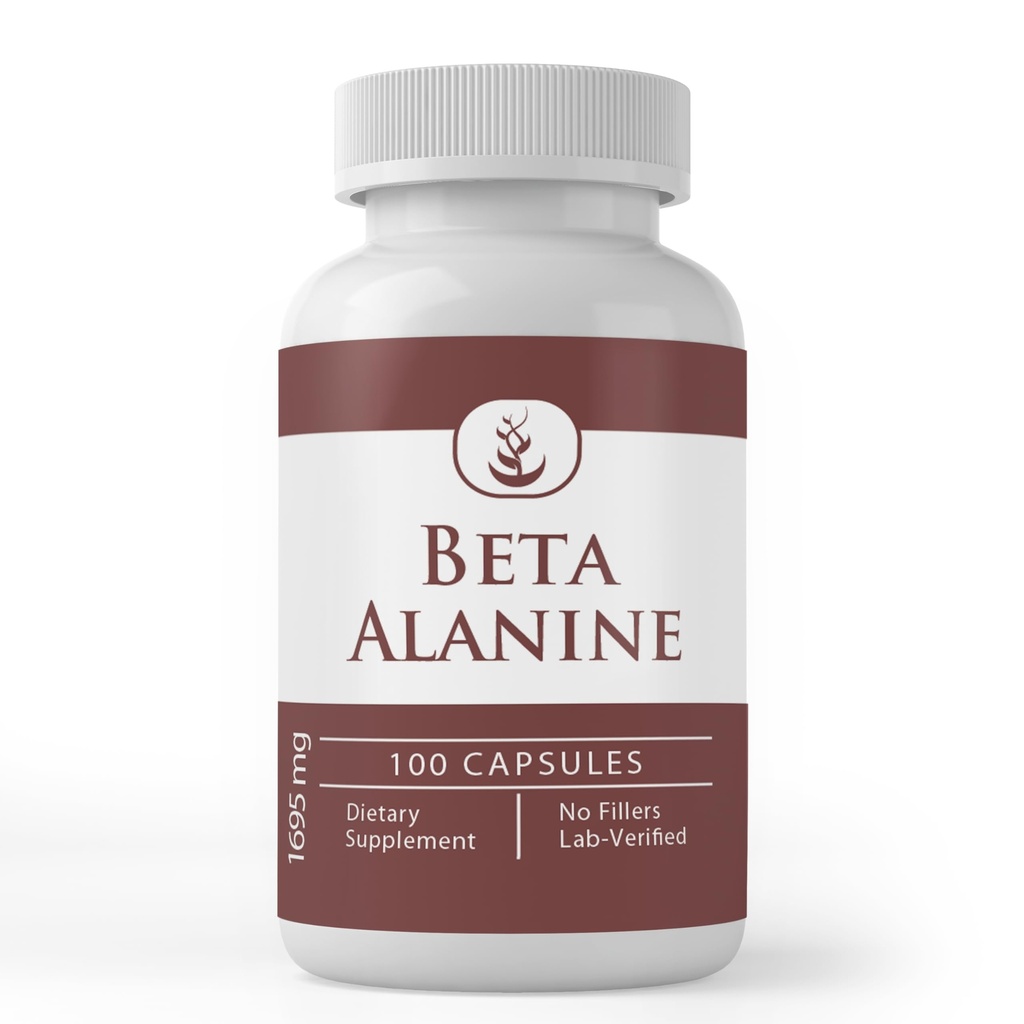 Ingredienti originali puri Beta Alanine, (100 capsule) Sempre Pure, Senza Additivi o Filler, Verified Lab