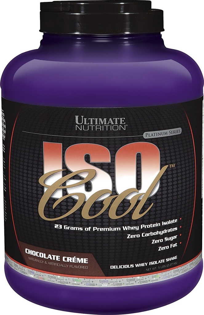 Ultimate Nutrition ISO Cool Whey Isolate Protein Powder - Keto-Friendly - Zucchero, Carb e Fat-Free - 23 Grammi di Protein Per Serving, Cioccolato, 5 Pounds