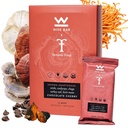 Wise Bar Adaptogen Mushroom Nutrition Bars with Reishi, Lions Mane & Ashwagandha, Organic Vegan & Gluten Snacks gratuiti per Focus naturale, Energy & Immunity Support, Chocolate Cherry Flavor, 12 Count