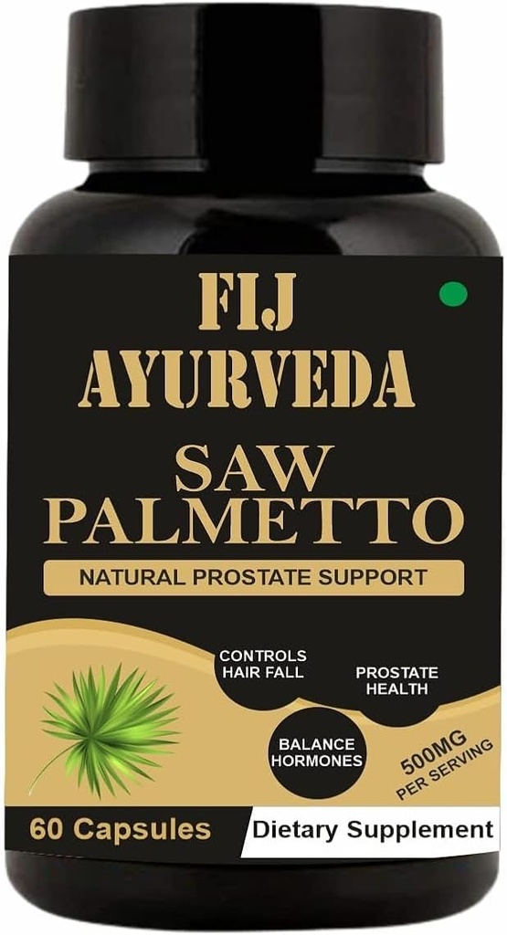 Estratto di palmetto di sega capsule per gli uomini e le donne 500mg 60 capsule di veg, crescita naturale dei capelli per gli uomini e le donne - (pacchetto di 1)