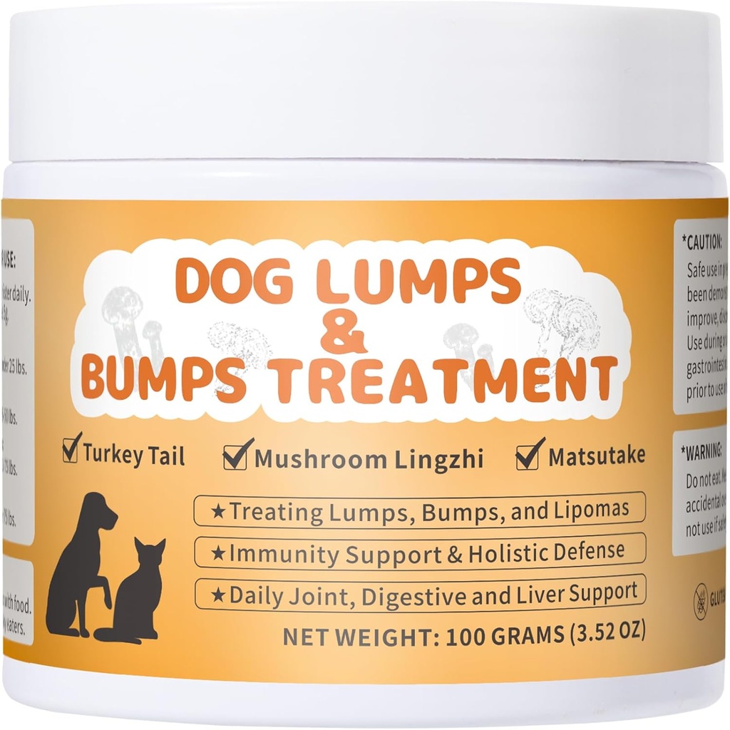 Lipoma Trattamento per cani, lump e bumps Dog Supplement - Polvere da bagno per cani Supporto sistema digestivo e immunitario, mobilità migliorata, 3.52 oz
