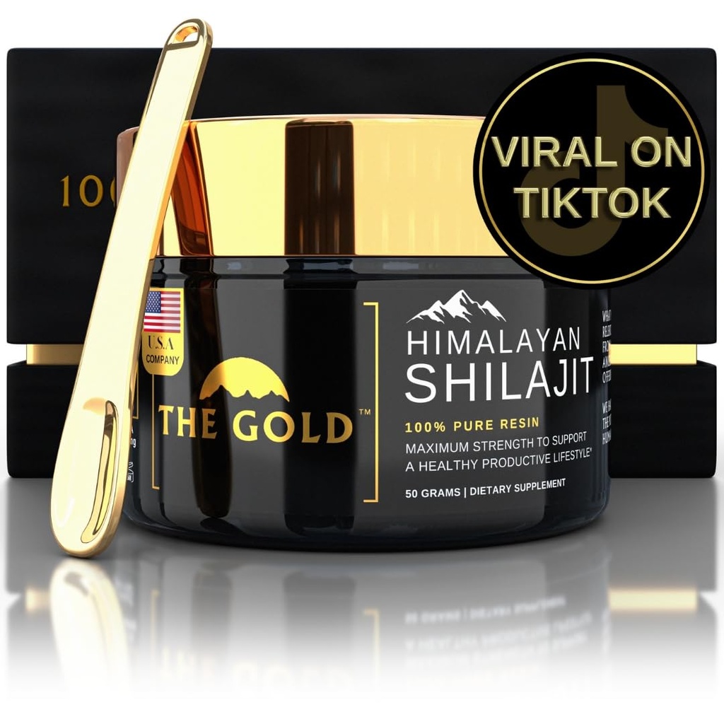 LA GOLD Shilajit Resina | Shilajit Pure Himalayan Organic Shilajit for Men & for Women Lab Test in USA Grade A+ All Natural Dietary Supplement with Fulvic Acid + Trace Minerals | 50 Grammi 100 Servings