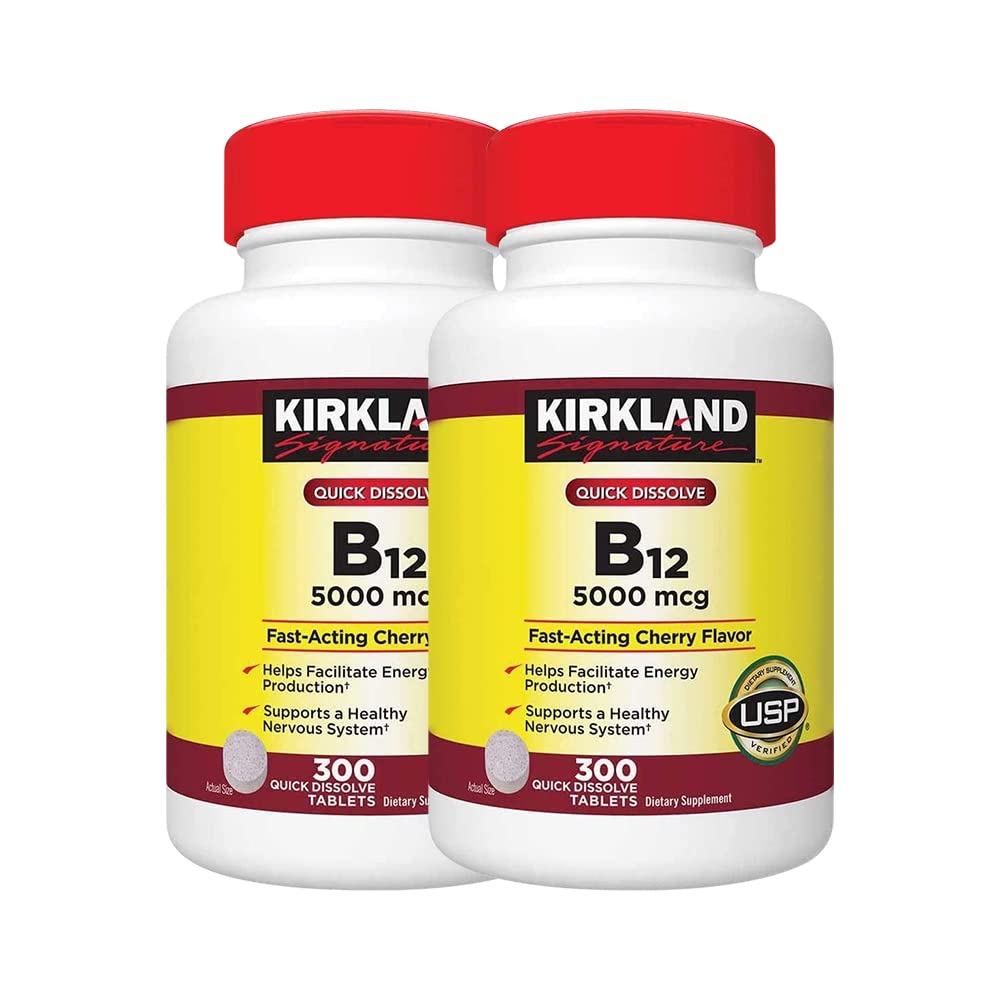 Kirkland Firma B-12 5000 mcg, 300 compresse (2 Confezione)