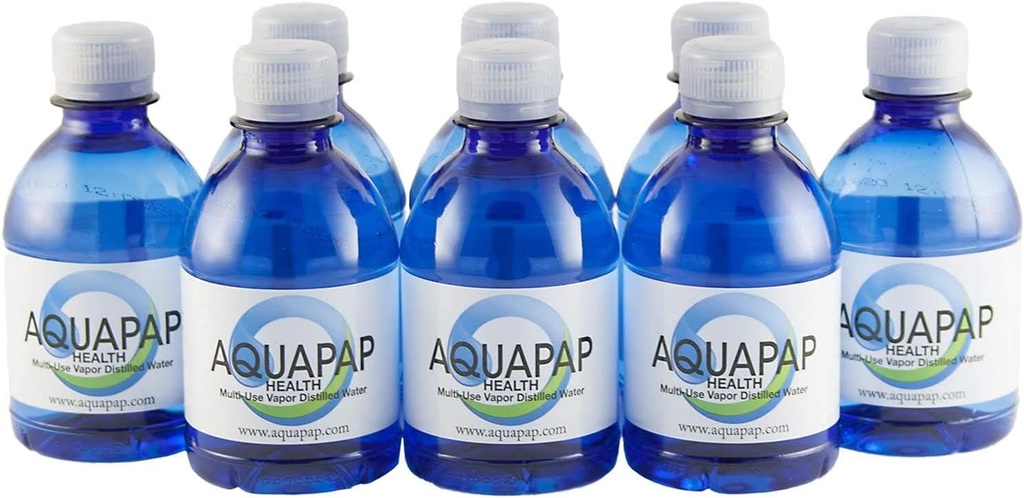 AQUAP Health Neti Pot Nasal Irrigation Vapor Distillato Acqua 8 Pack di 8oz Bottiglie di Serve Singola (solo Acqua Non Include Neti Pot)