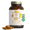 PURE SYNERGY Super B-Complex | Complesso di vitamina B realizzato con alimenti integrali organici | Integratore vegano con vitamina naturale B12, niacina e Folate | per l'energia, il fuoco e il supporto del mood (60 compresse)