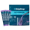 DripDrop Hydration Packets - Uva - Single Serve Electrolytes Powder Drink Mix - Non-GMO, Gluten Free, Vegan - 32 Sticks