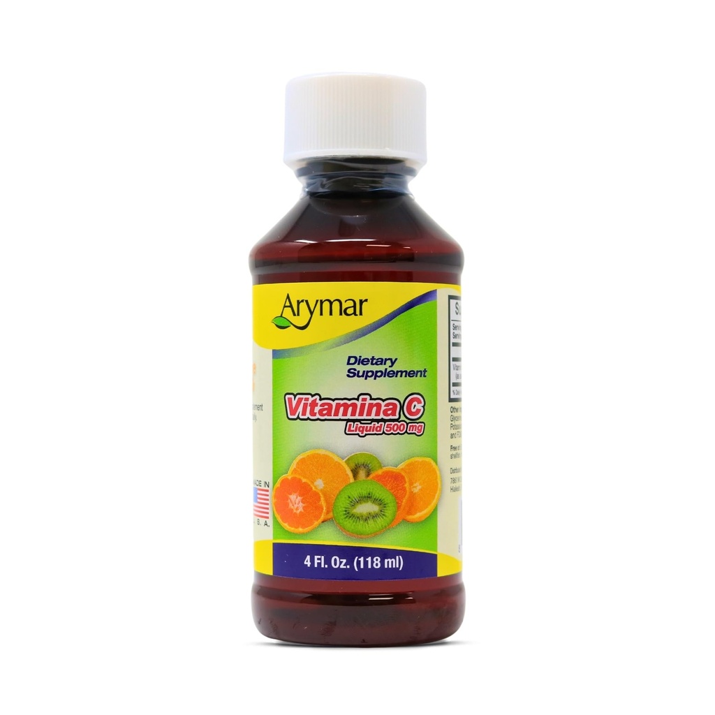 ARYMAR Vitamina C per adulti, Supporto Immune, Antiossidante, Arancio Sapore (4 Fl Oz/Pack di 1)