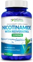 Vitamina Naturale Generica Extra Forza Nicotinamide con Resveratrolo 1200mg (Vitamina B-3) 120 capsule vegetali Gluten Free & Non-GMO