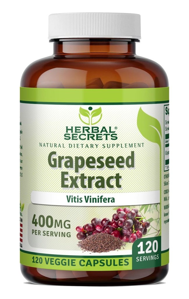 Estratto di semi di erbe 400 mg 120 capsule vegetali Supplemento - Non OGM - Gluten Free