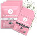 Tummy piatto Detox Tea (4 settimane programma) – 2-Step Detox Tea per aumentare l'energia e ridurre il Bloating* - Tutto naturale Detox Cleanse w/Green Tea, Lemon Balm, Dandelion, Fennel, & More - Supporto per la digestione (3 pacchetto)