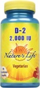 Vitamina di vita della natura D-2 2000IU | Ergocalciferol ad alta potenza | Supplemento maggio Supporto Bone & Heart Health | 90 capsule vegetariane