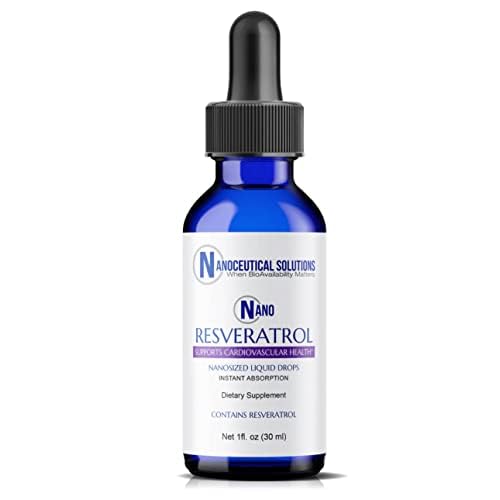 Nano Liquid Resveratrol Trans Resveratrolo Integratore per la salute del cervello e del cuore | Assorbimento ultra efficiente, Fino a 8 volte più alto di Resveratrolo capsule | 30 Serve