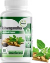 GreeNatr Organic Ashwagandha Capsule con Pepe Nero per Assorbimento Aumentato - Rialzino Mood con Funzione Energetica e Cognitiva - Capsule Veggie 1300 mg (1 Bottiglia)