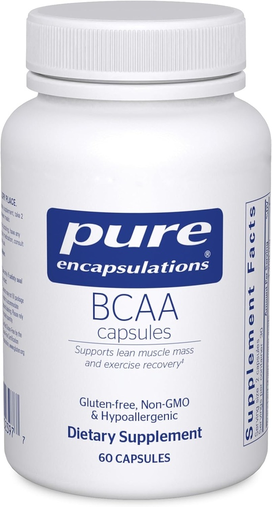 Pure Encapsulations BCAA Capsules | Supplemento anallergico per supportare la funzione muscolare durante l'esercizio* | 60 capsule