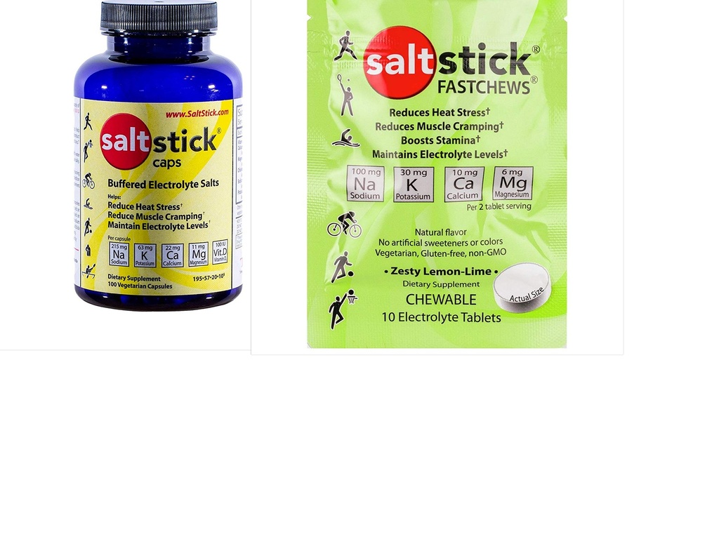 Saltstick Electrolyte Capsule (100 capsule) Incl. Comp. FastChews Trial Pack