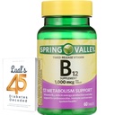 Spring Valley Timed-Release Vitamin B12 Compresse, 1.000 Mcg, 60 Count, B12 Complesso per donne e uomini Bundle con 45 Diabete Decoded