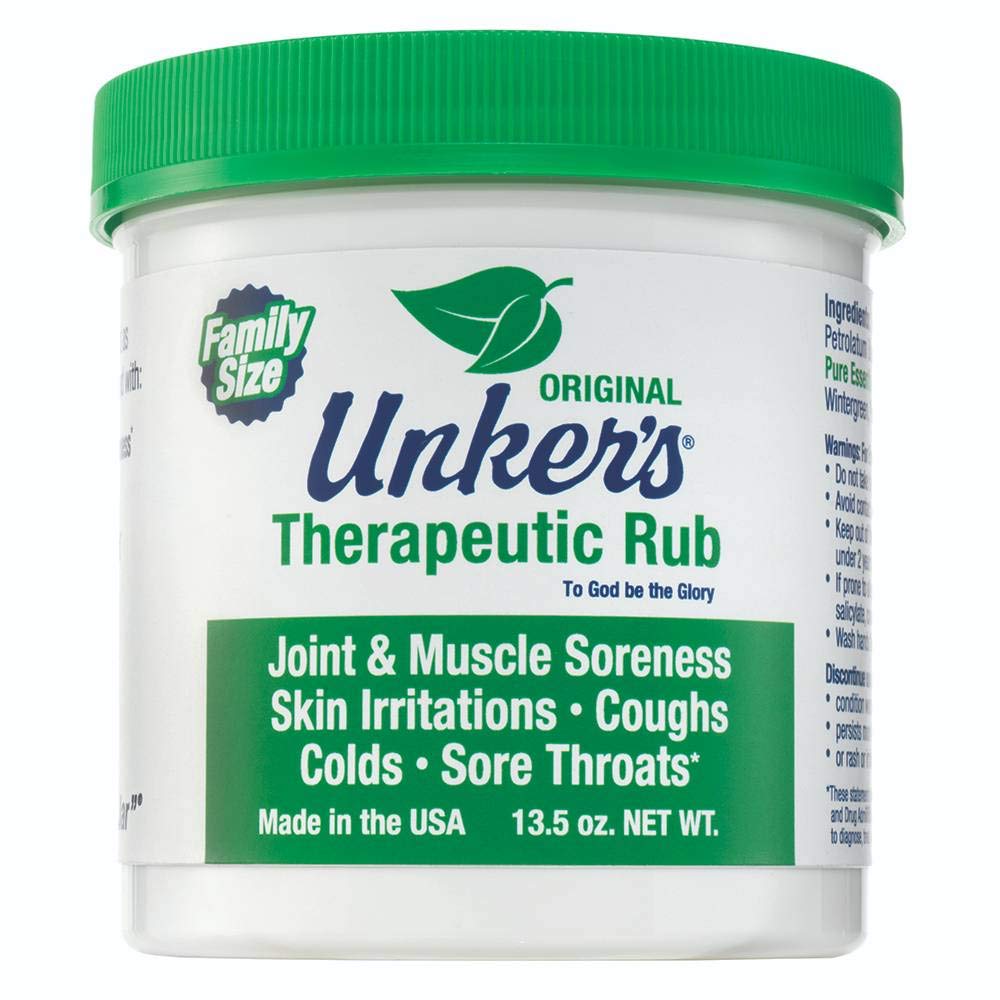 Unkers Rub terapeutico per il dolore comune, i muscoli del dolore, la crema di bruciare o calmare la tosse 13.5 once