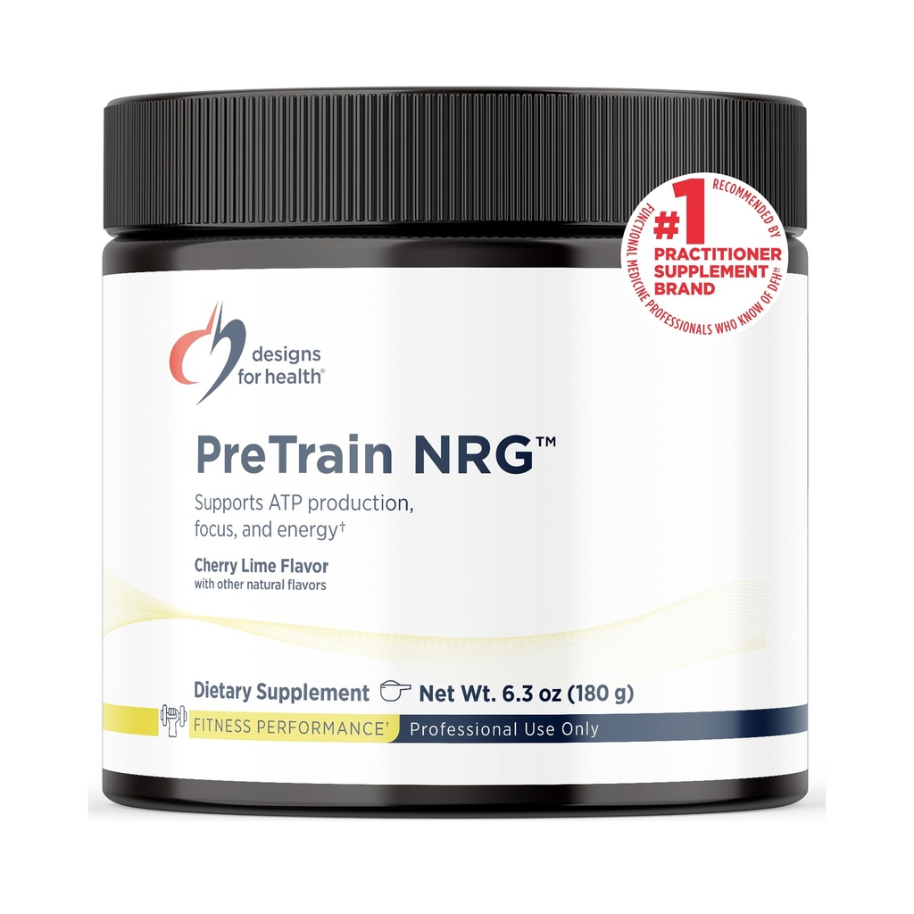 Progetti per la salute PreTrain NRG Bere Mix - Polvere pre-allenamento con creatina + caffè verde - Supporta messa a fuoco, Potenza + Mental Energy in atleti - None-GMO, Cherry Lime Flavor (20 Serve / 180g)