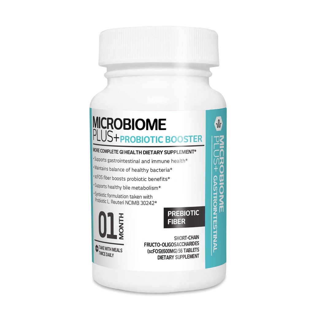 Microbiome Plus Prebiotics scFOS Prebiotic Fiber, Boosts Benifits Probiotici, Integratori Digestivi GI, Allergia Sicuro e Senza Glutine per Uomini e Donne (1 Mese di Alimentazione) (1)