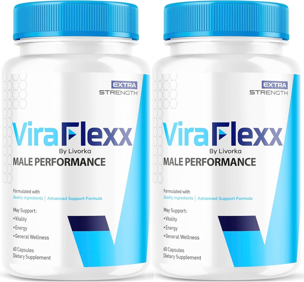 (2 Pack) ViraFlexx Pro Capsule per Uomo, Original ViraFlexx Pro Male Support Pills Tutto Supporto Naturale Salute complessiva, ViraFlex Premium Advanced Formula, Vira Flexx Recensioni, 120 Capsule per 2 Mesi