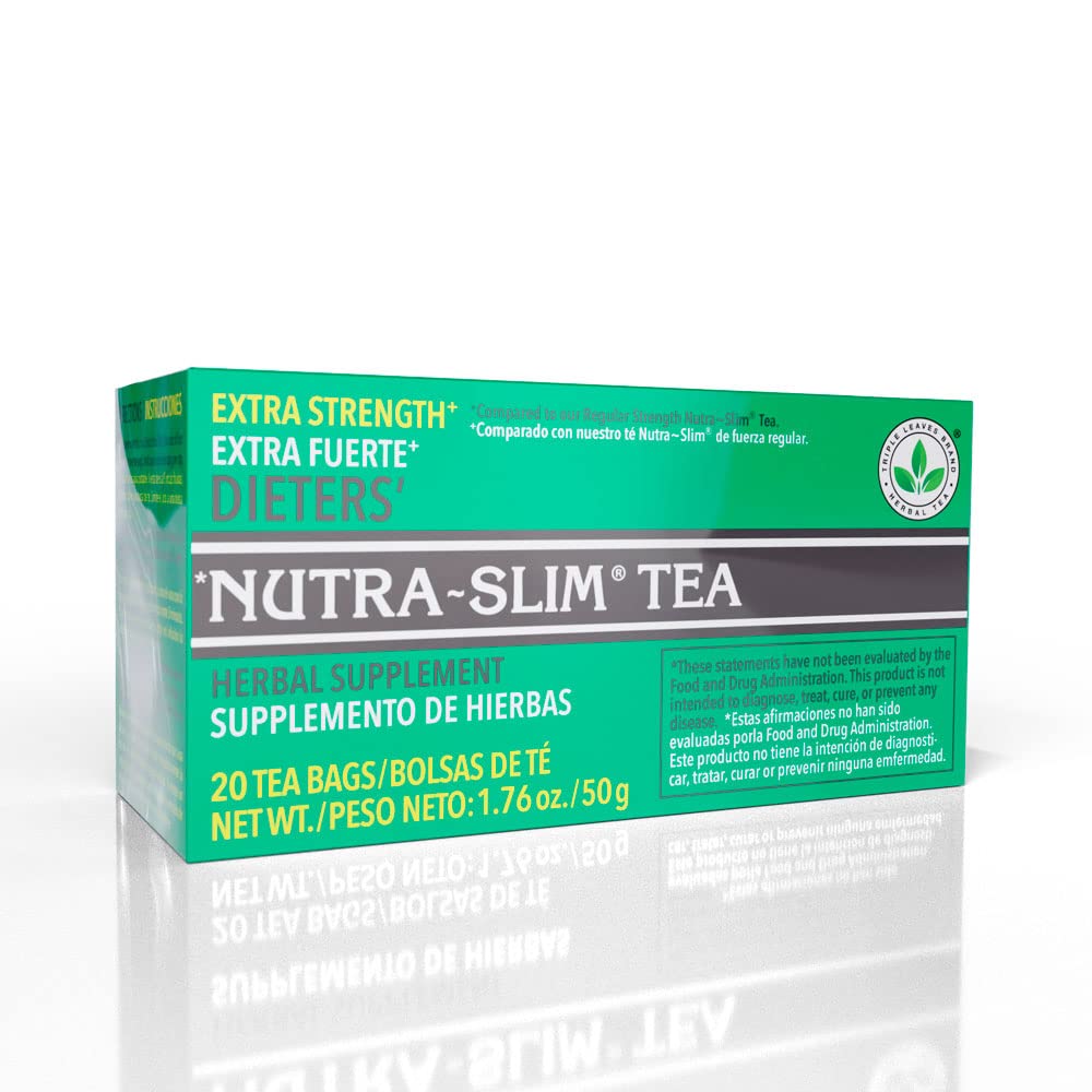 Triple Leaves Brand Nutra-Slim Tea (20 sacchetti di tè), tè di dieta extra-forza