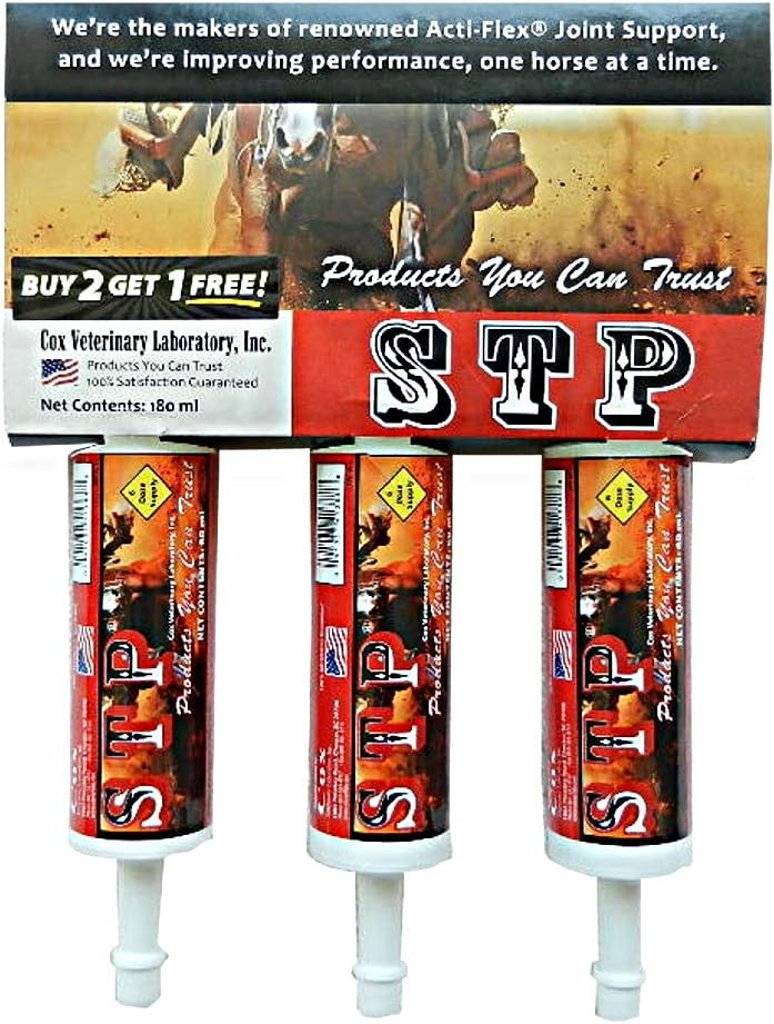STP Oral Paste per Cavalli. Aiuta a alleviare il dolore e l'infiammazione. Altamente Palabile. Sicuro, ingredienti naturali. Siringa facile. Tre-Pack. 18 giorni di alimentazione. Realizzato in USA.