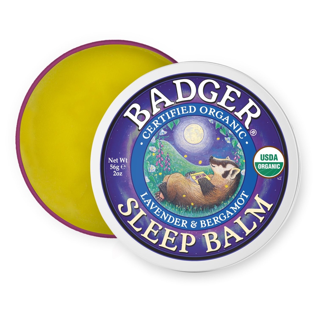 Badger - Balm naturale del sonno, Lavanda & Bergamot, Balm rilassante e calmante per bambini e adulti, 2 oz