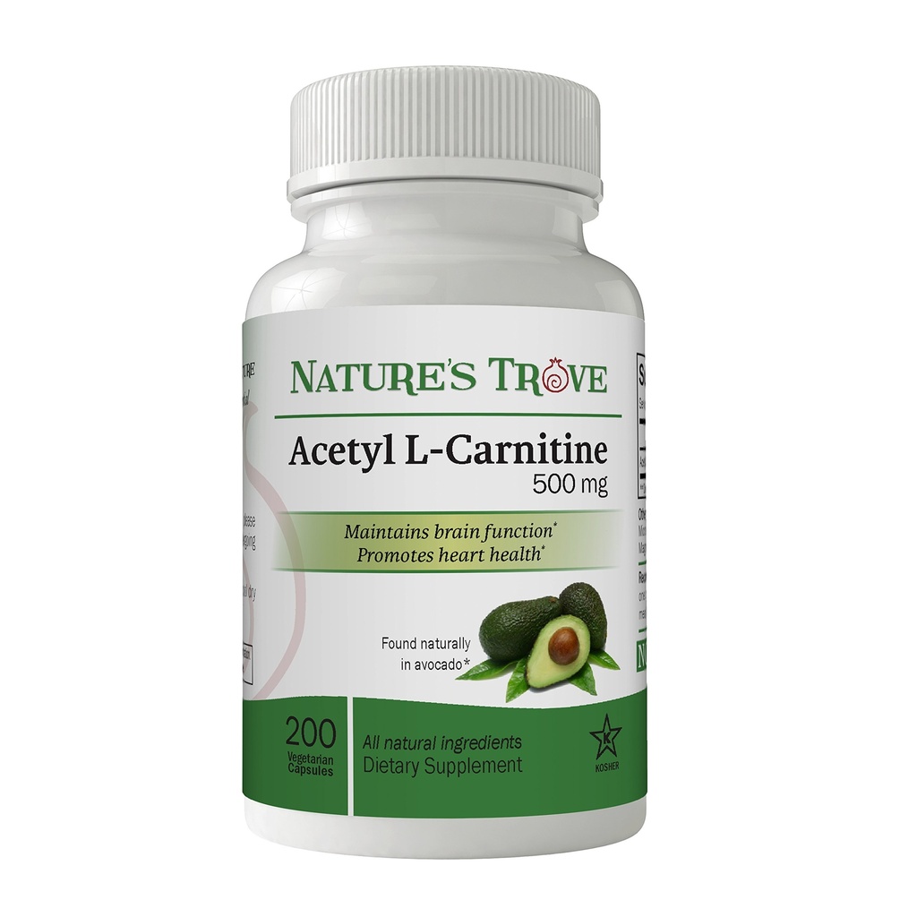 Natura Trove Acetyl L-Carnitina (ALCAR) 500 mg 200 capsule vegetariane