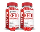 (2 Pack) Ketosyn Keto ACV Gummies Advanced Formula 1000MG Ketosyn Keto Gummies Aceto di sidro di mele formulato con polvere di succo di barbabietola di melograno B12 Vegan Non OGM 120 gommoni
